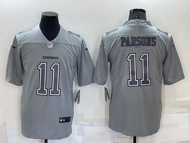Men Dallas Cowboys #11 Parsons Grey 2022 Nike Limited Vapor Untouchable NFL Jersey->denver broncos->NFL Jersey